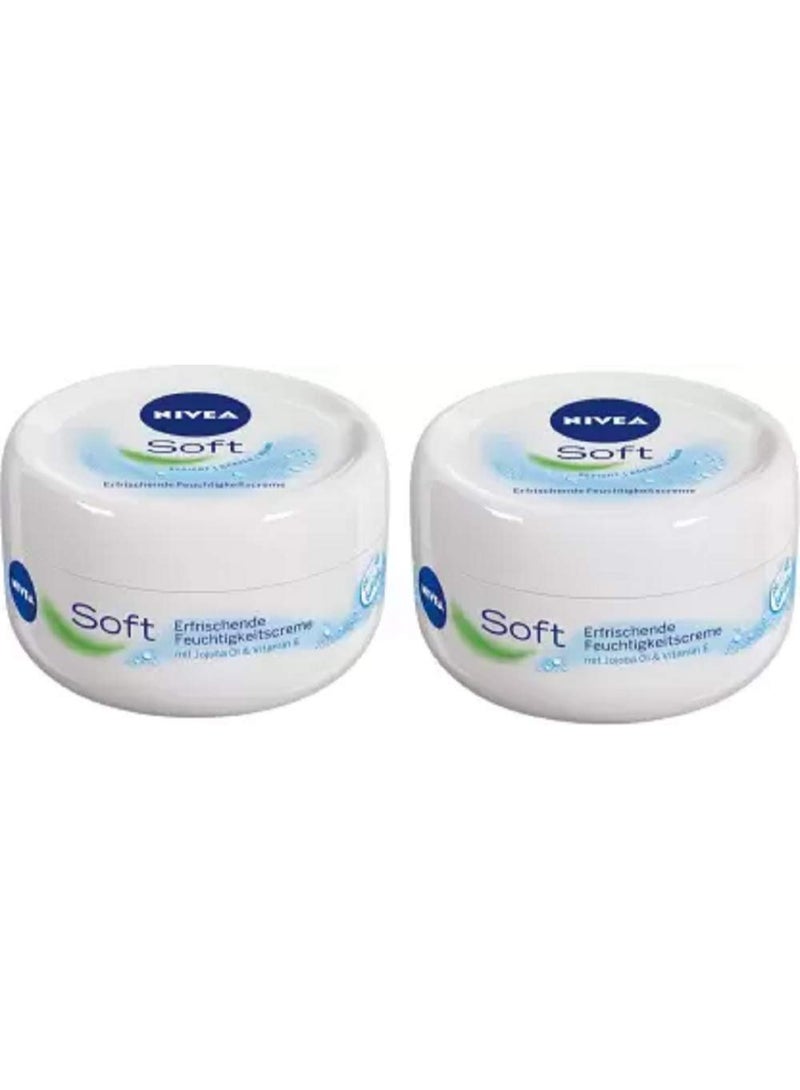 Nivea soft Cream (600 ml)pack of 2 - Image 1